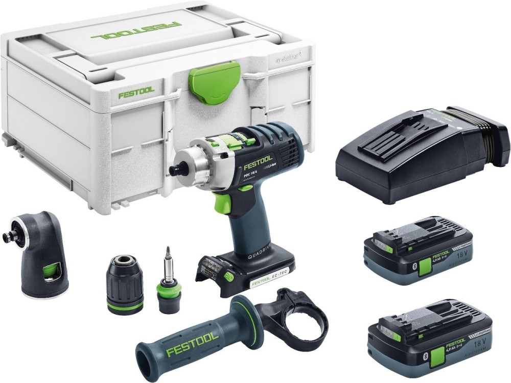 

Festool Cordless Percussion Drill PDC 18/4 HPC40 I-Set US