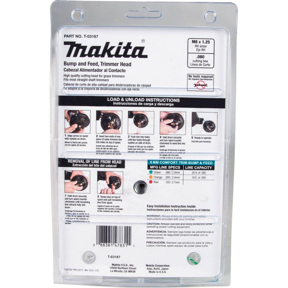 Makita Trimmer Head Bump and Feed RH T-03187 - Acme Tools