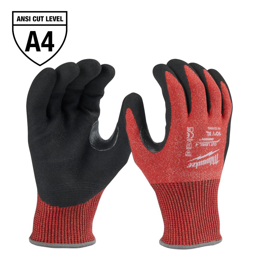 

Milwaukee Cut Level 4 Nitrile Dipped Gloves XL