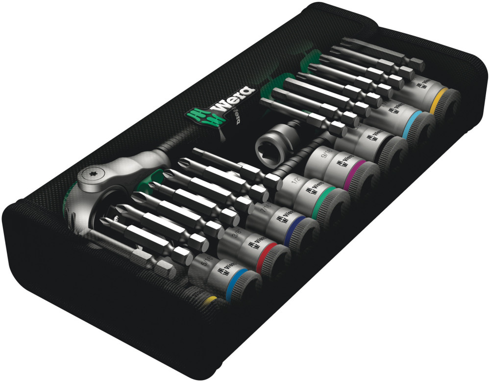 

Wera Tools 29pc 3/8" Drive 8100 SB 9 Zyklop Speed Ratchet Set