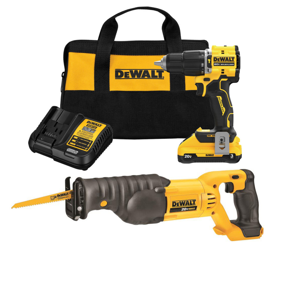 Hammer Drill Dewalt Drill And Sawzall Set DEWALT ATOMIC 20V MAX