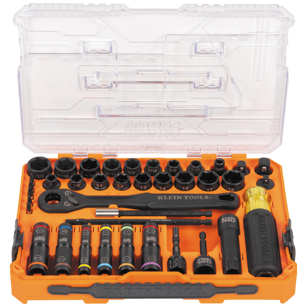 Klein Tools KNECT Complete Impact Pass Through and Flip Socket Set, 39  Pieces
