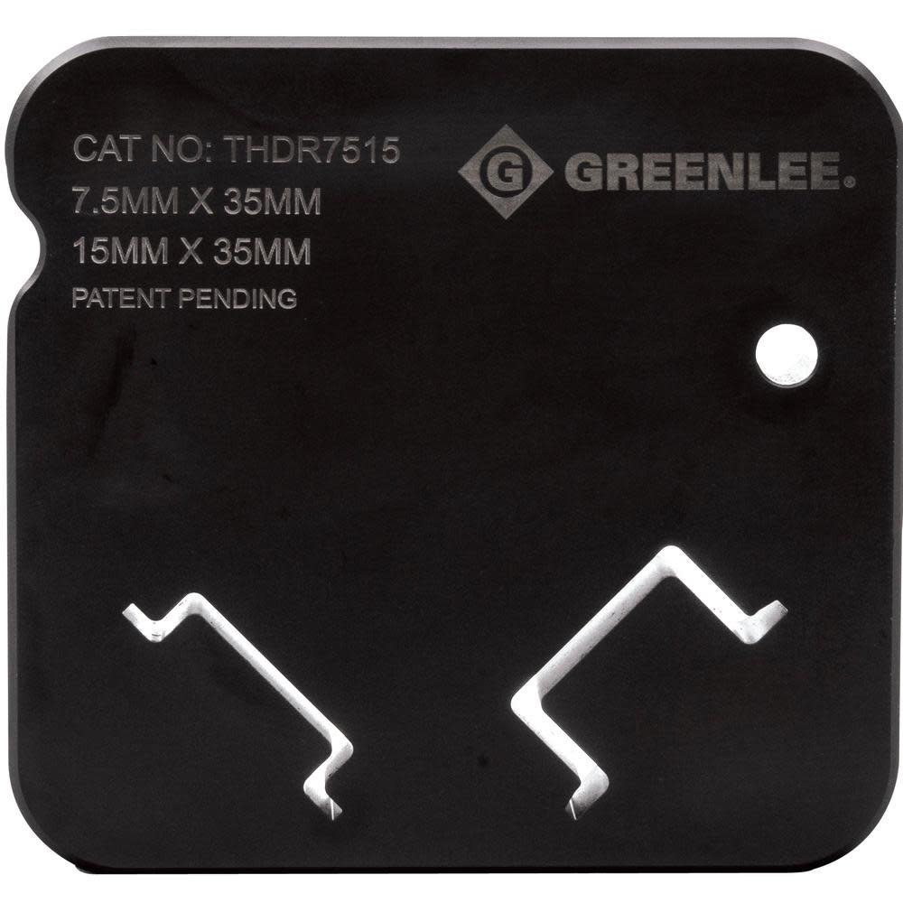 

Greenlee Top-Hat Din Rail 7.5mm and 15mm x 35mm Die Set for Strut Cutter
