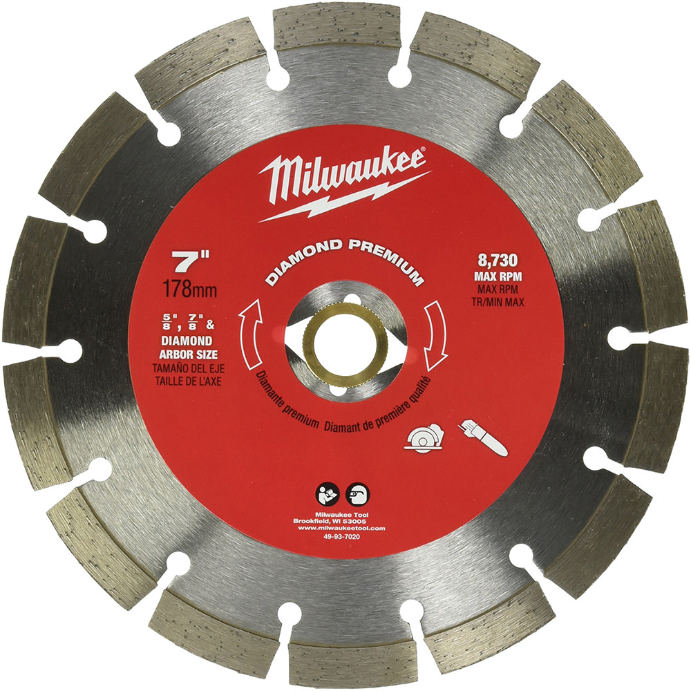 Milwaukee DIAMOND PREMIUM 7 Inch Segmented Rim Diamond Blade for