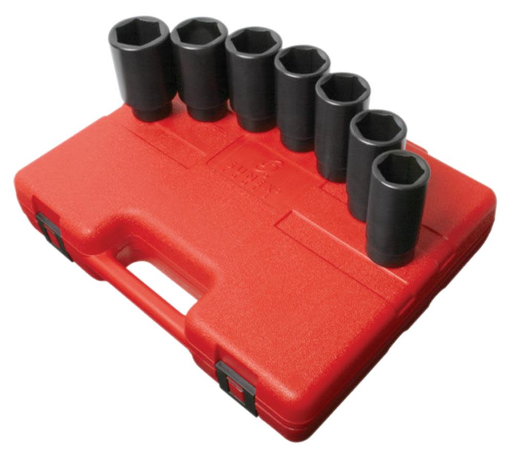 

Sunex 7 pc. 1/2 In. Drive Metric Deep Spindle Nut Impact Socket Set