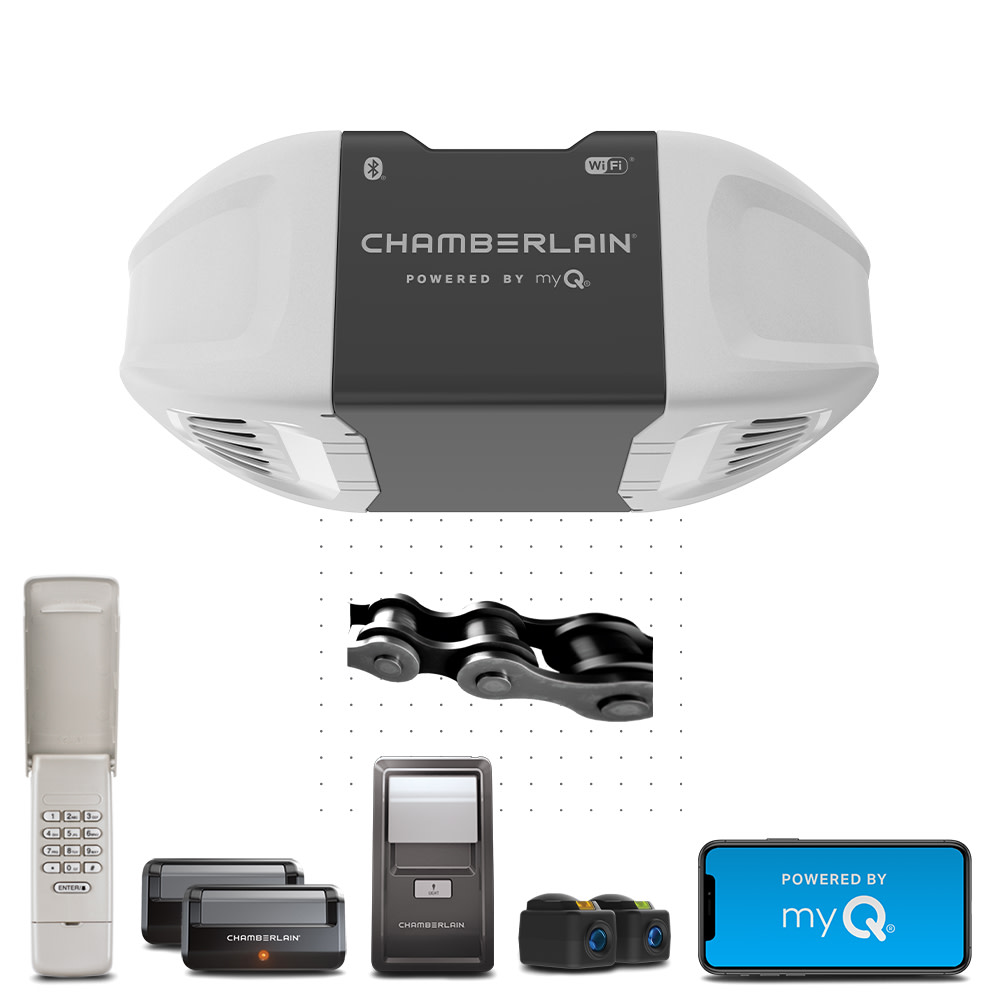 

Chamberlain 1/2 HP Wi Fi Durable Chain Drive Garage Door Opener