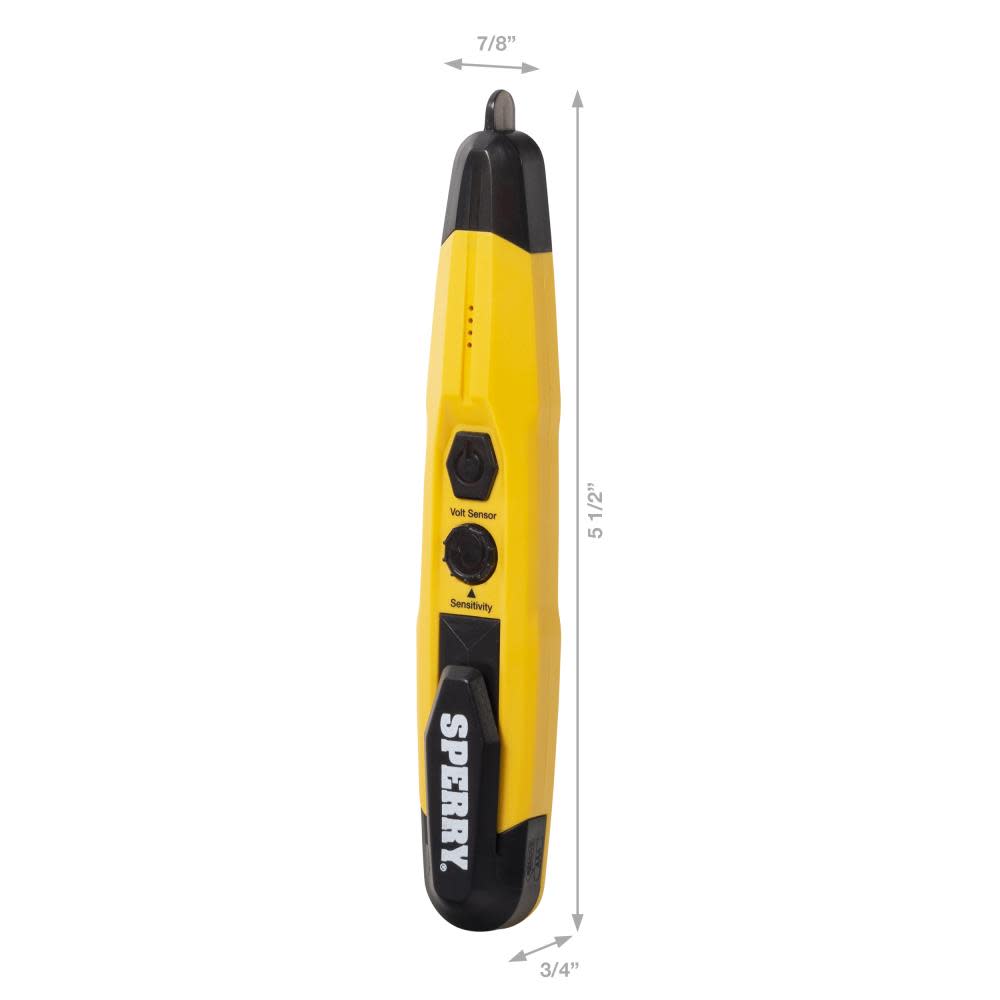 Yellow Adjustable Non-Contact Detector with Flashlight