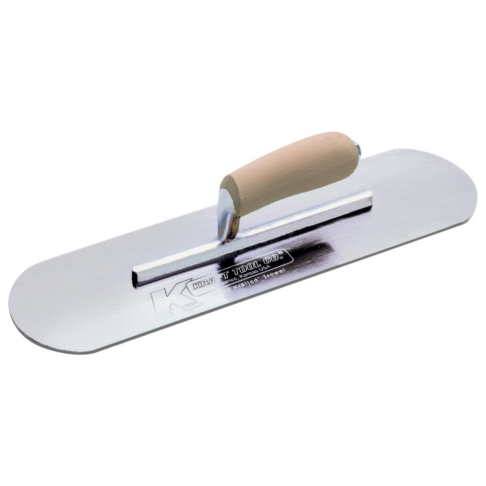 

Kraft Tool Co 10 In. x 3 In. Chrome Pool Trowel with Wood Handle