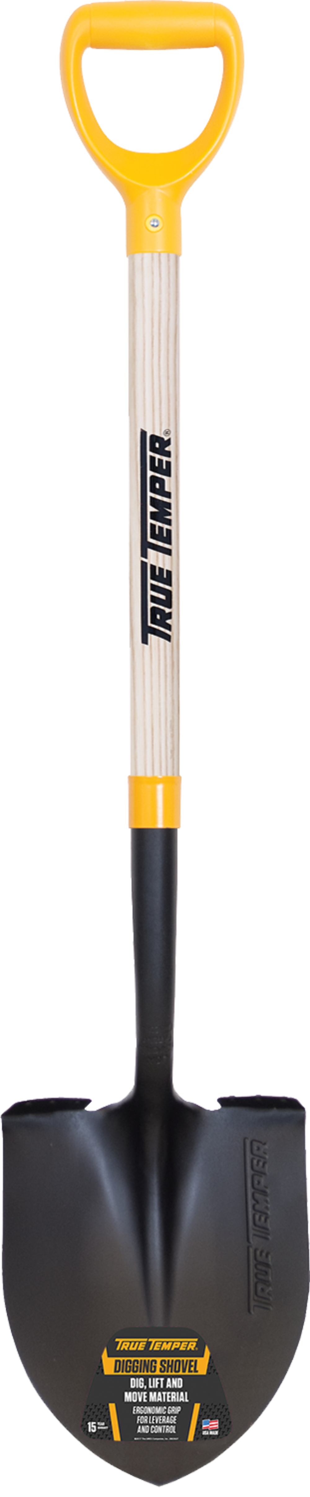 

True Temper 42.5" Forged Round Point Shovel with D Grip Handle
