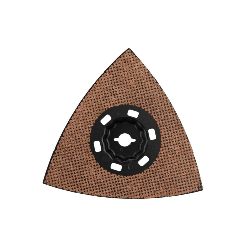 

Makita StarlockMax Oscillating Multi Tool 4 1/2" Tungsten Carbide 100 Grit Delta Triangle Sanding Pad