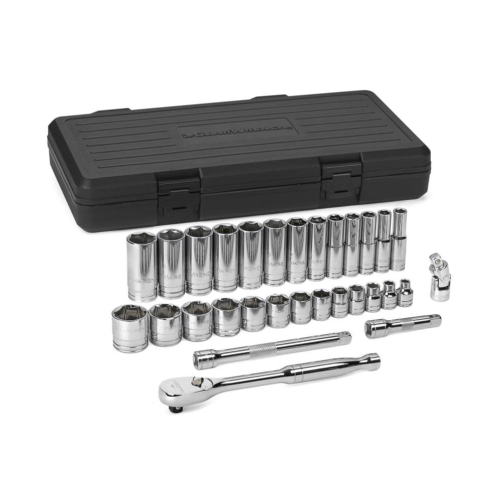 

GEARWRENCH Mechanics Tool Set 30 pc. 3/8 In. Drive 6 Point SAE Standard/Deep