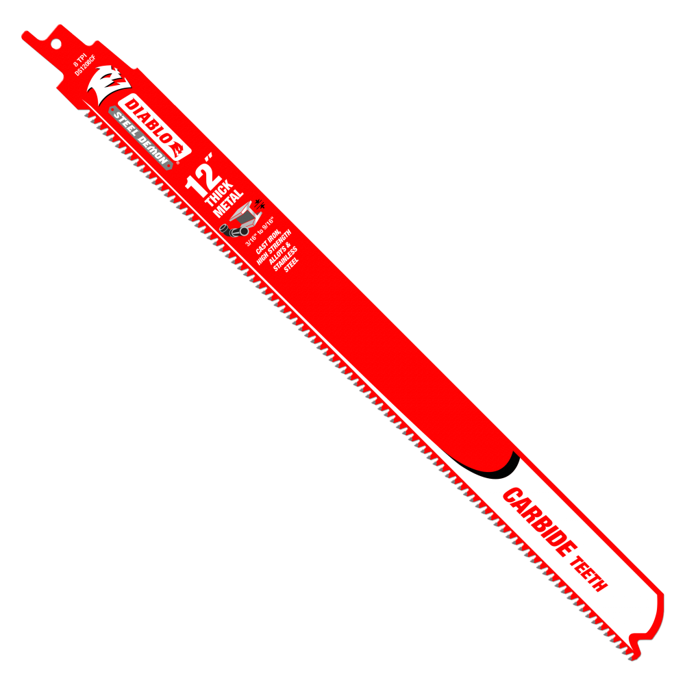 

Diablo Tools 12" Steel Demon Carbide Recip Blades for Thick Metal Cutting
