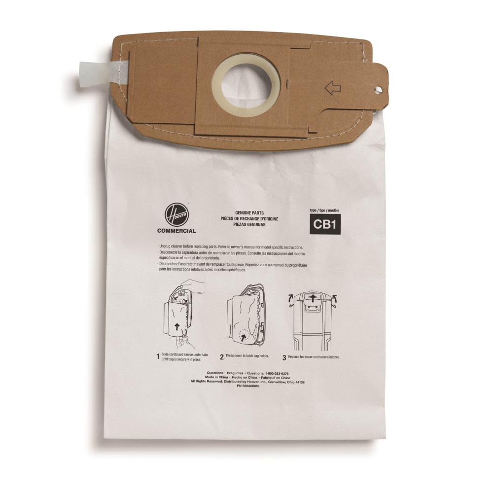 Hoover Residential Vacuum Standard Filter Bags Six Quart AH10173