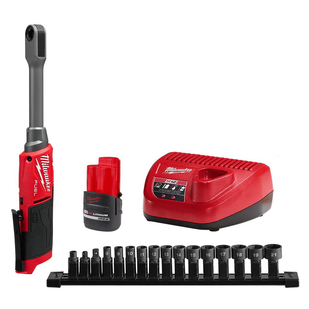 Milwaukee M12 FUEL INSIDER Extended Reach Box Ratchet Kit 3050-21 