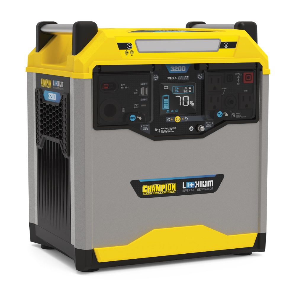 

Champion Power Equipment 3276 Watt Hour 3200/1600W Power Station Lithium Ion Battery Solar Generator Portable