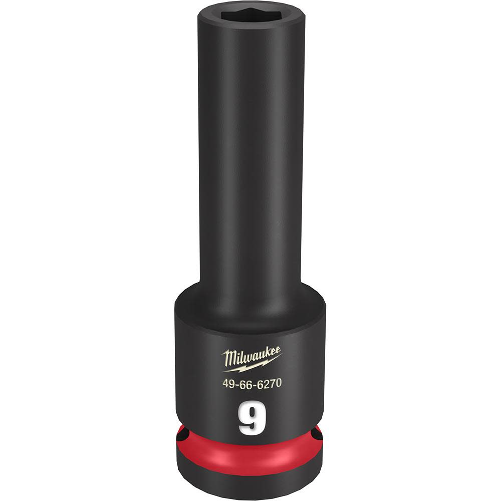 

Milwaukee SHOCKWAVE Impact Duty Socket 1/2" Drive 9MM Deep 6 Point