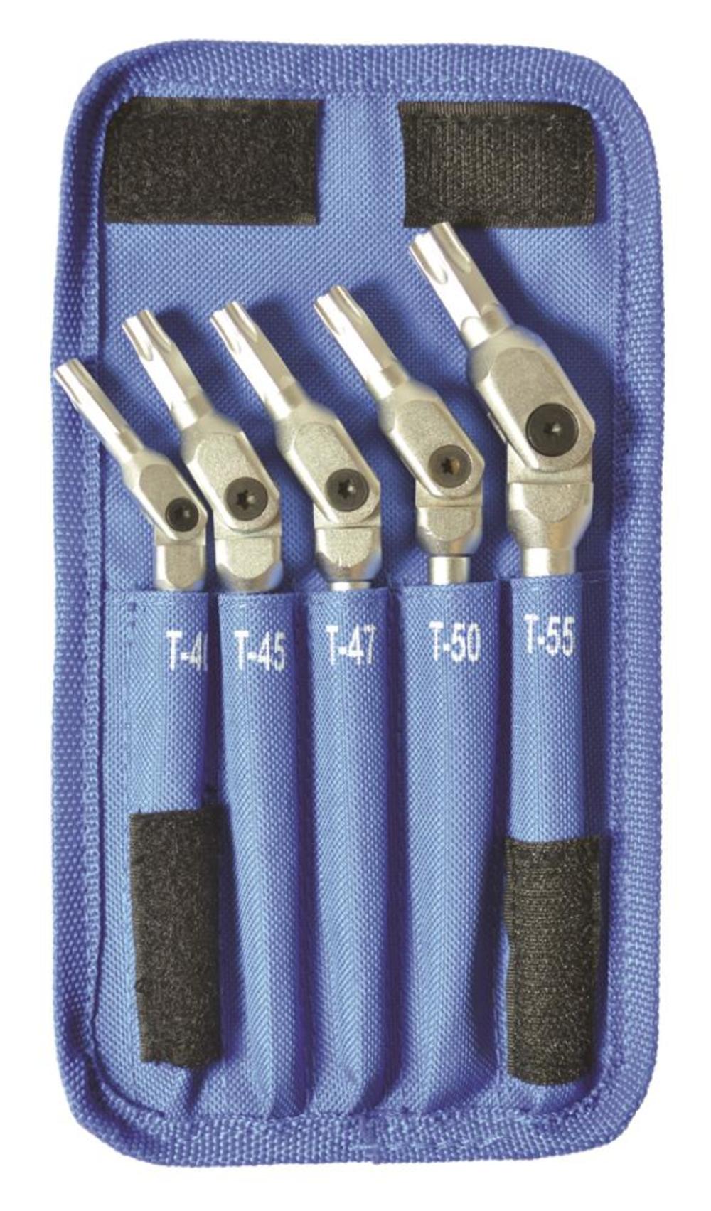 

Bondhus 5 piece Chrome Torx Hex Pro Wrench Set - Sizes: T40-T55