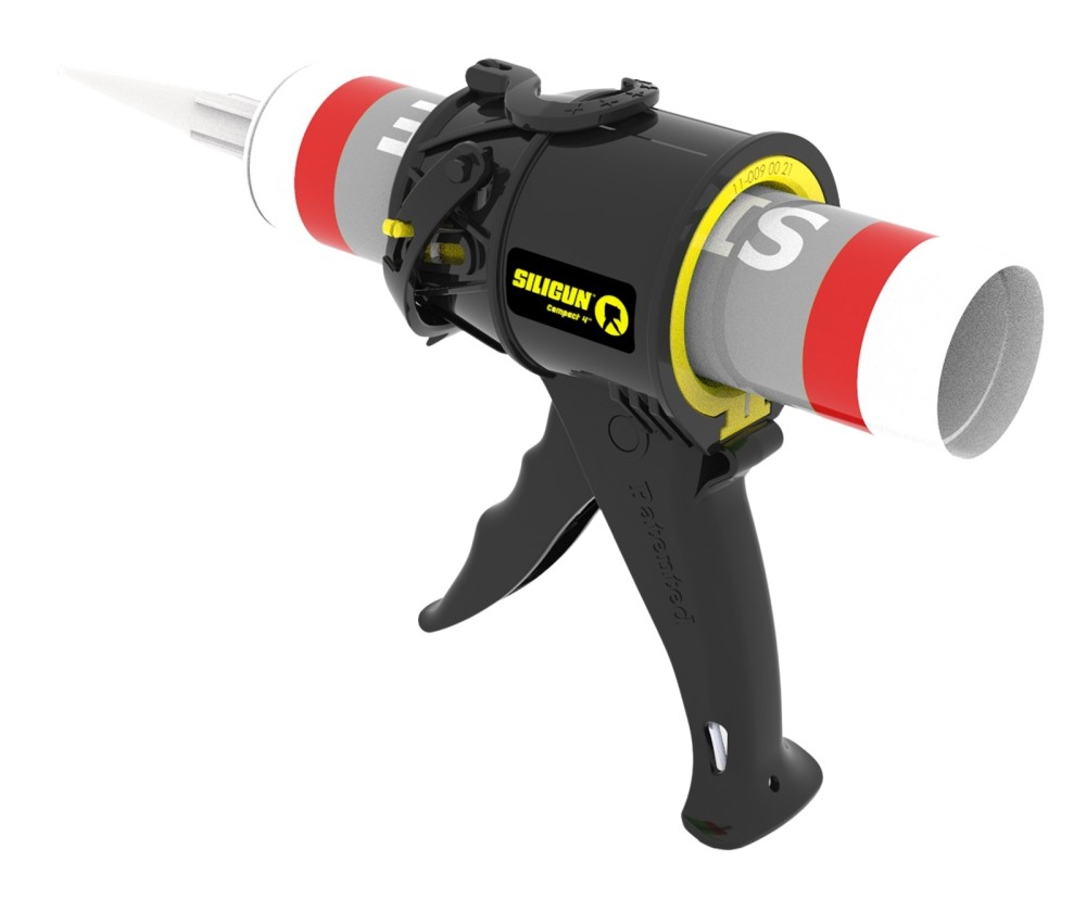 Siligun 4 Inch Compact Heavy-Duty Anti-Drip Caulk Gun for 10