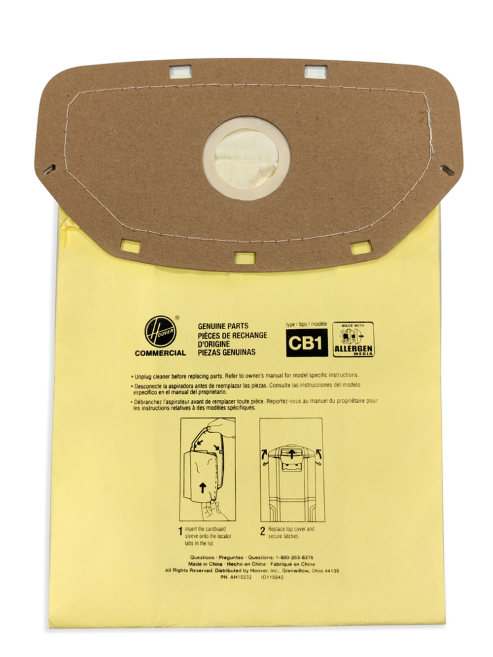 

Hoover Residential Vacuum Sealed Collar Allergen Bag 10/pk - AH10232