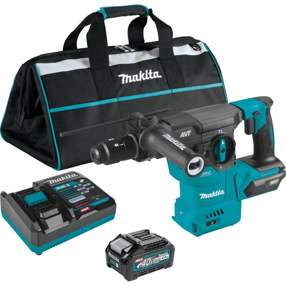 View Makita 40V max XGT 1 3/16in AVT Rotary Hammer Kit SDS-PLUS Interchangeable Chuck