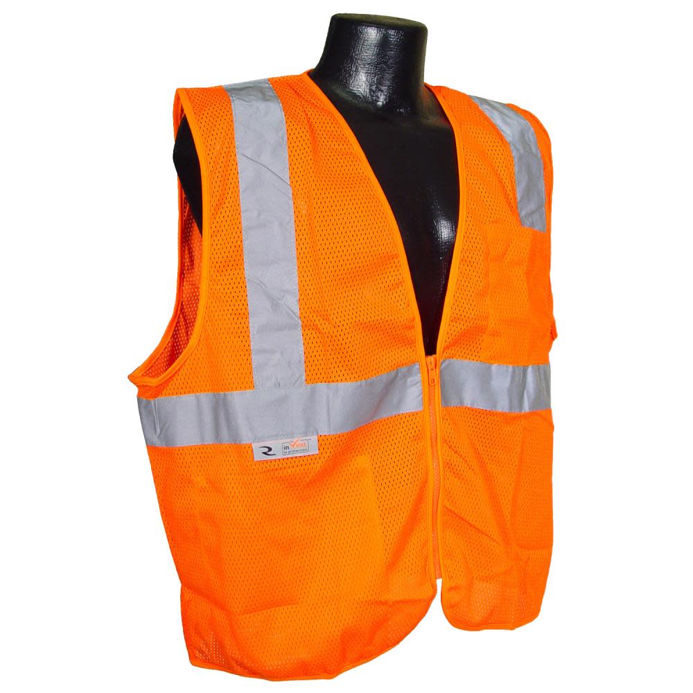 

Radians Solid Economy Type R Class 2 Safety Vest with Zipper - Hi Viz Orange - M