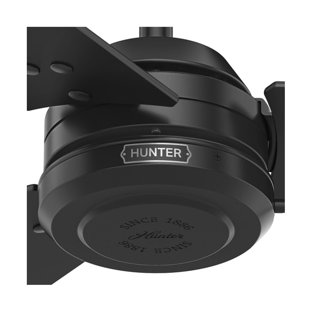 Hunter Fan Cassius Ceiling Fan 52in Matte Black/Grey Walnut