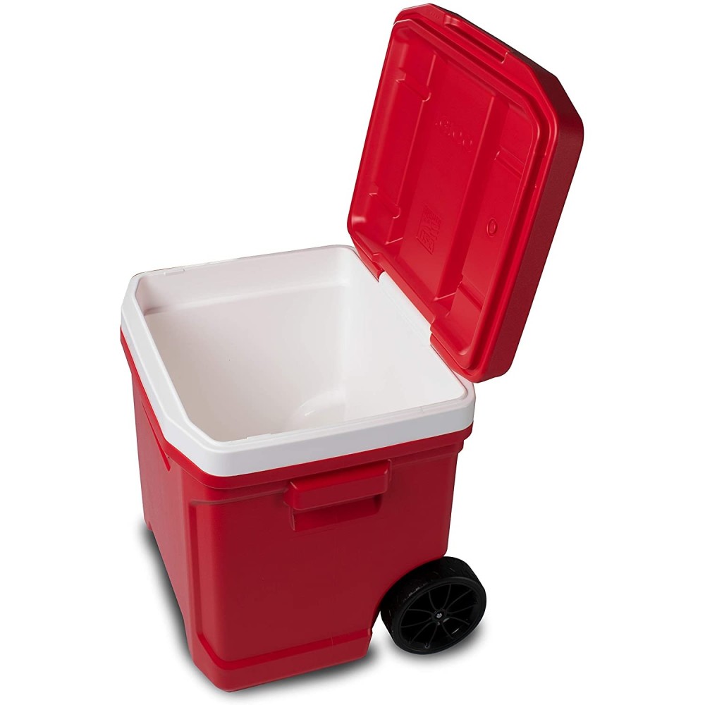 Igloo Profile II 60 Roller Hard Cooler Red Star 60qt Igloo Profile II 60 Roller Hard Cooler Red Star 60qt