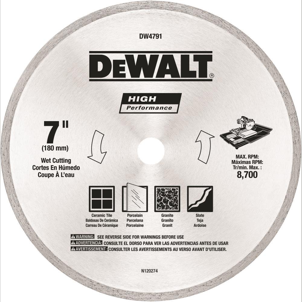 

DEWALT 7" x .060 Tile Blade Wet