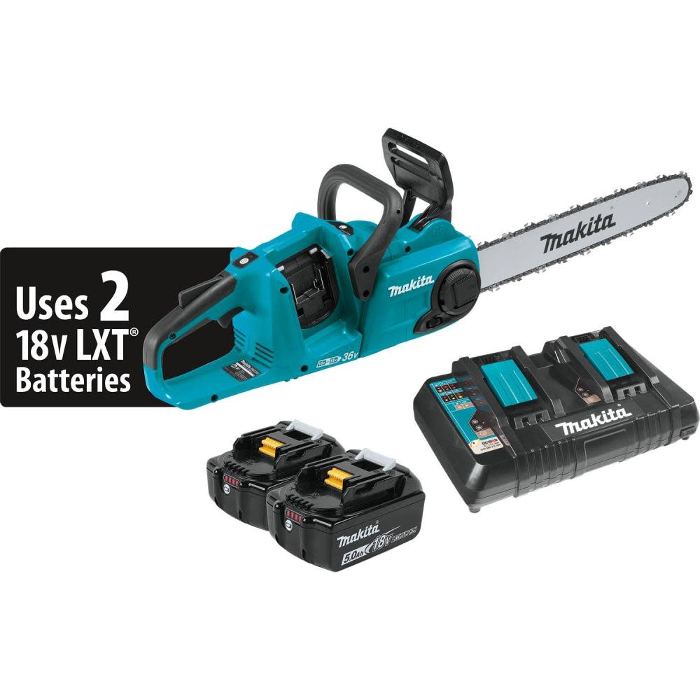 thespian frekvens Uskyld Makita 18V X2 (36V) LXT Lithium-Ion Brushless Cordless 16" Chain Saw Kit  (5.0Ah) XCU04PT from Makita - Acme Tools