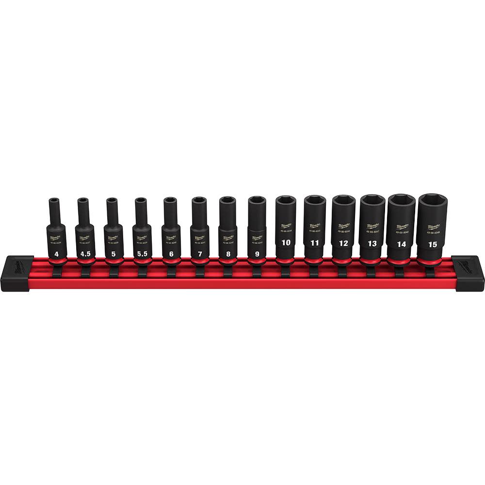 

Milwaukee 14PC SHOCKWAVE Impact Duty Socket Metric Deep 6 Point Set