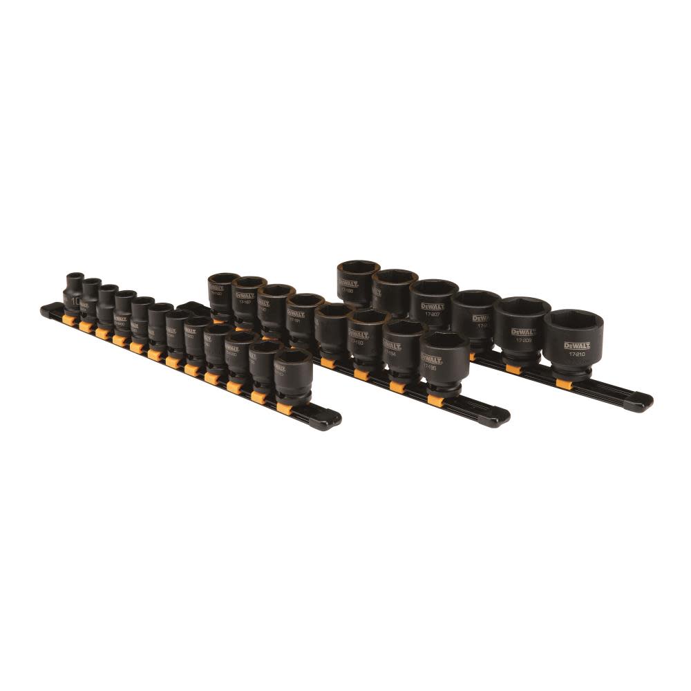 

DEWALT 26 Piece 1/2 in Drive Metric Impact Socket Set 6 PT