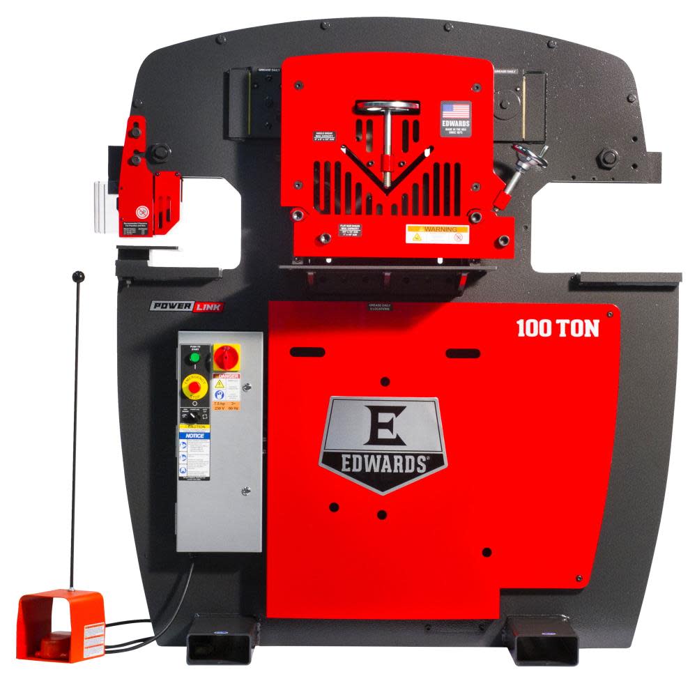 Edwards 100 Ton Ironworker 1 Phase 230V with PowerLink System