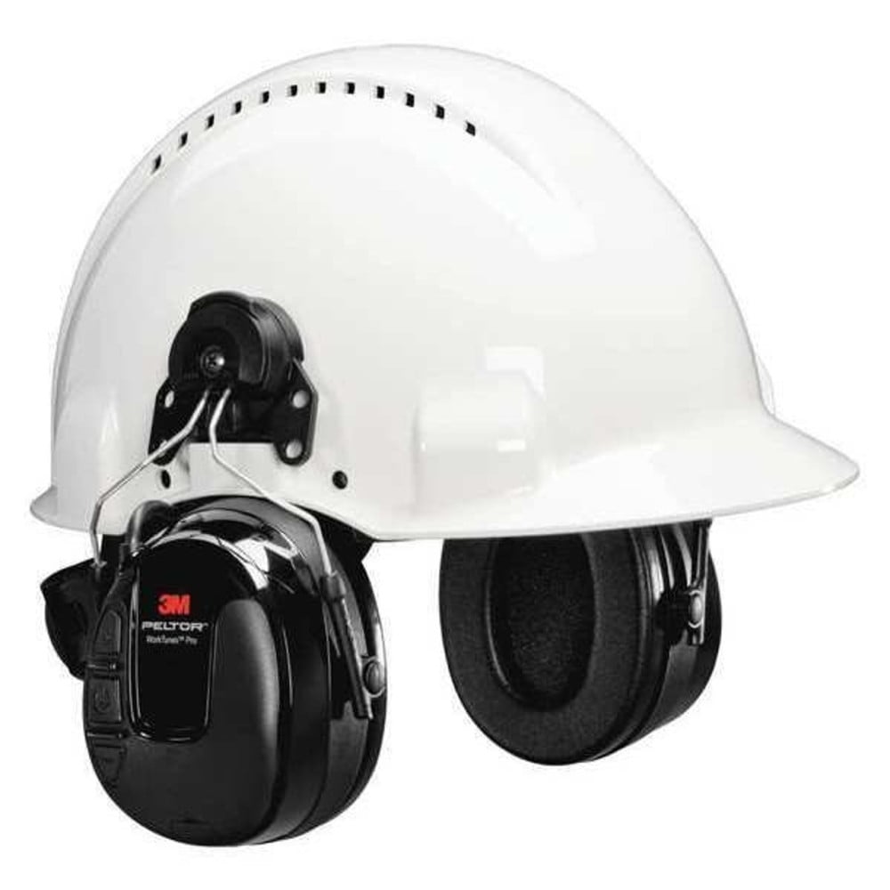 3M Peltor Worktunes Pro 23 dB NRR Black Hard Hat AM/FM Radio Headset