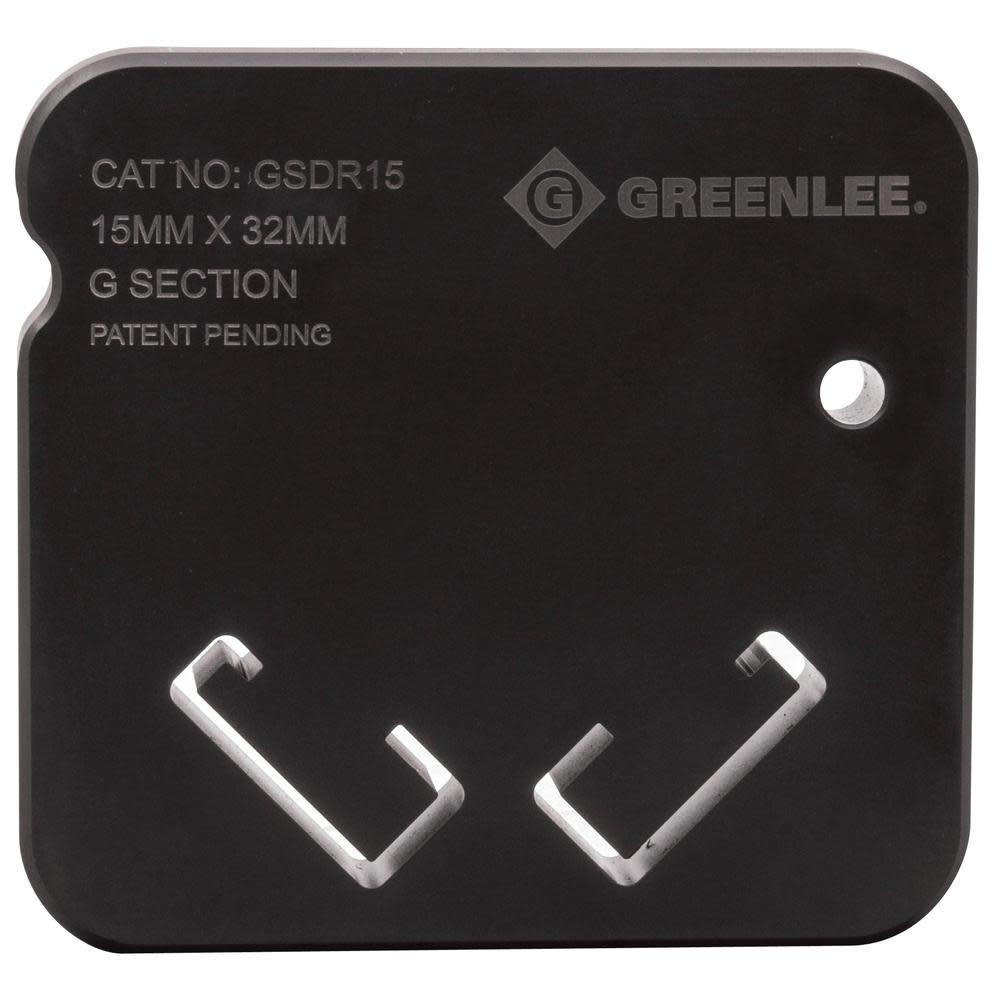 

Greenlee G-Type Din Rail 15mm x 32mm Strut Cutting Die