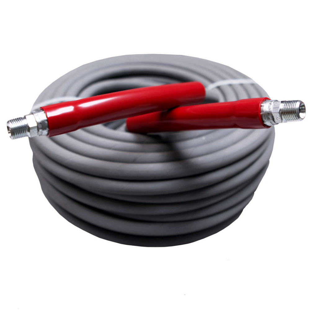 

Aaladin Cleaning Systems Grey Non-Marking Pressure Washer Hose 3/8" X 100' 6000 PSI 3/8" SLD/SWL