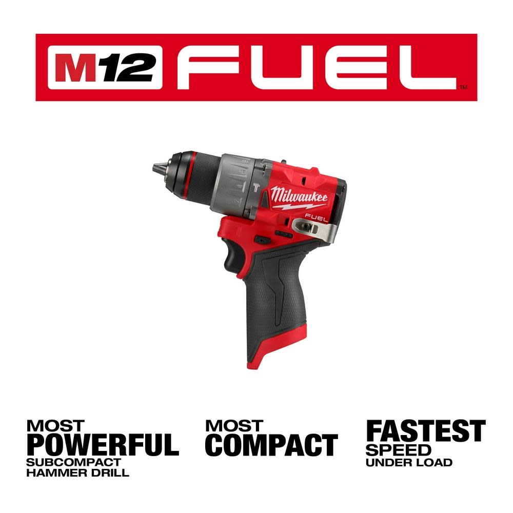 Milwaukee 3404-20 M12 Fuel 1/2-In. Hammer Drill/Driver, Tool Only