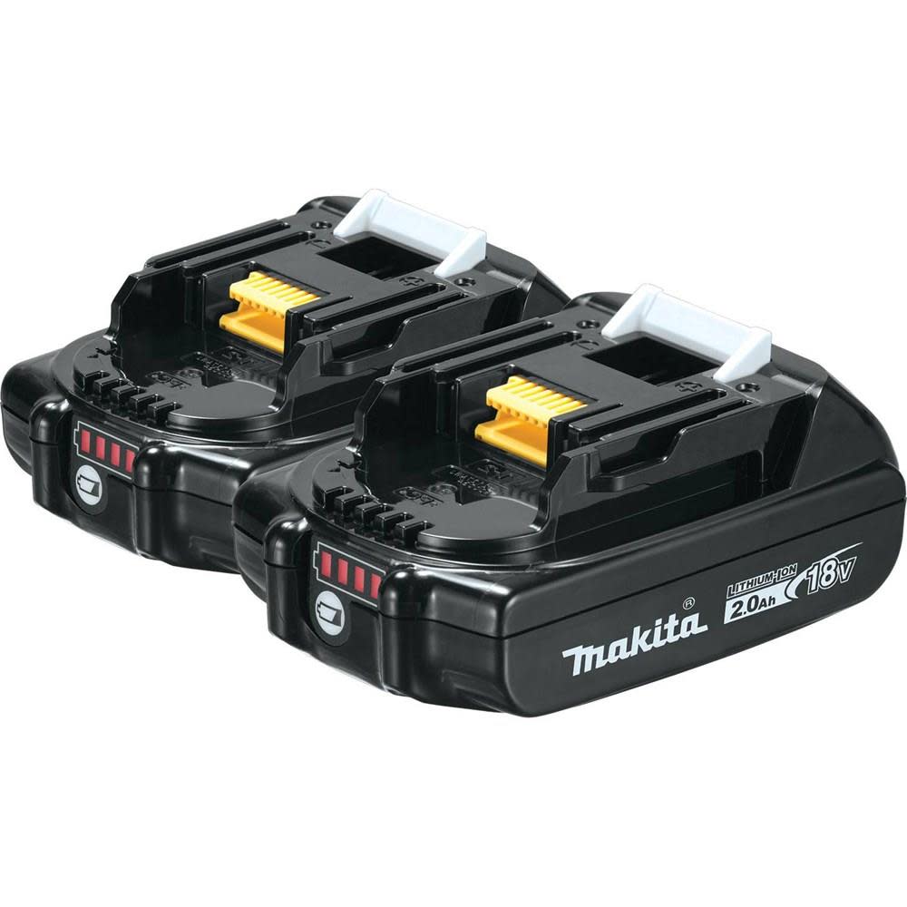 Makita 18 Volt 2.0 Ah Compact Lithium-Ion Battery 2-Pack