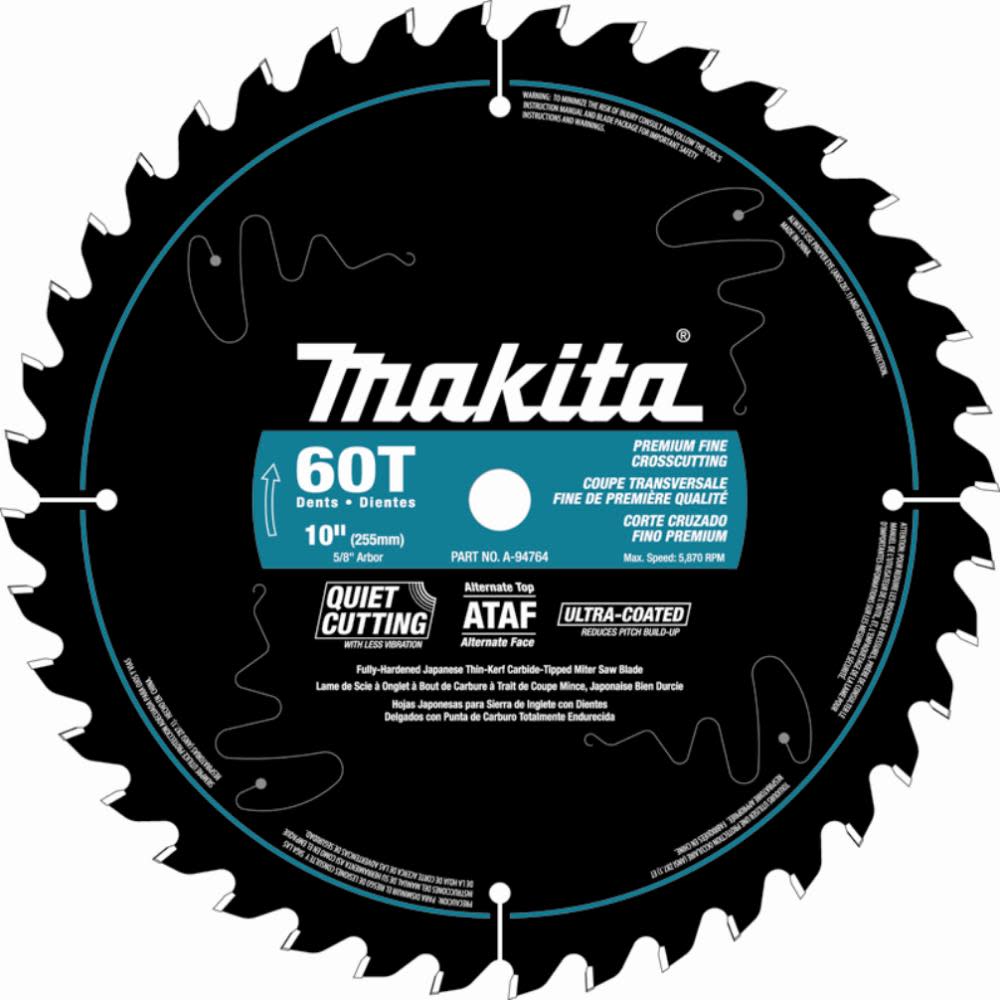 

Makita 12 In. x 1 In. 80T Miter Saw Blade