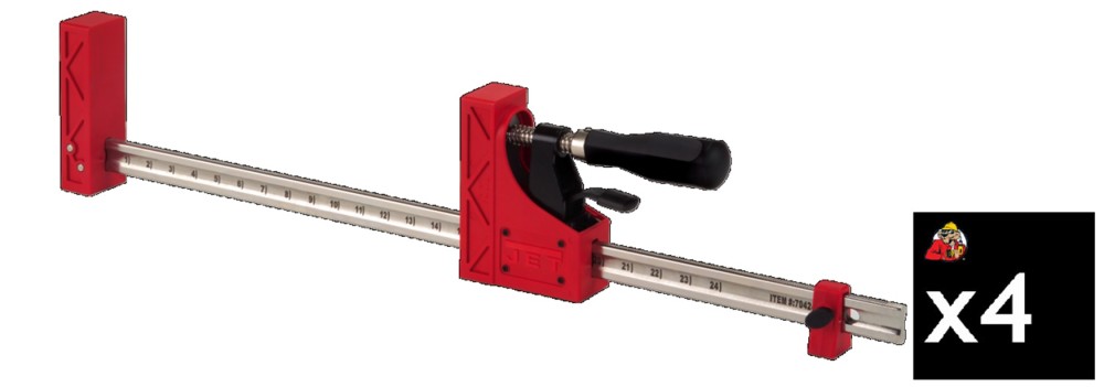 JET 24 Inch Parallel Clamp Pack of 4 ATB000011749 - Acme Tools