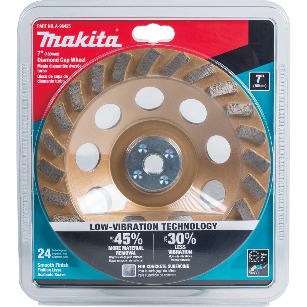 めま Makita 7 Inch Low-Vibration Single Row Segmented Turbo Rim