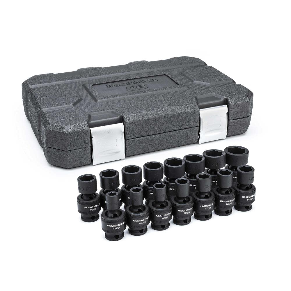 

GEARWRENCH 15 Pc 3/8" Drive 6 Point Standard Universal Impact Metric Socket Set