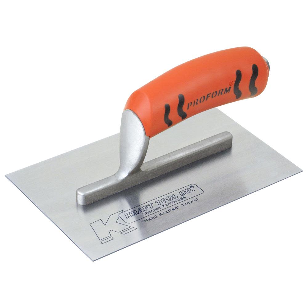 

Kraft Tool Co 6-1/2 In. x 5 In. Carbon Steel Midget Trowel with ProForm Handle