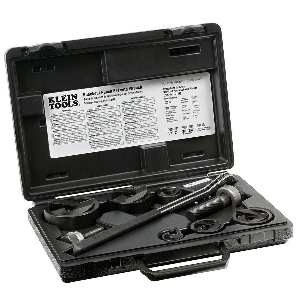 Klein Tools Knockout Punch Set with Wrench 53732SEN - Acme Tools