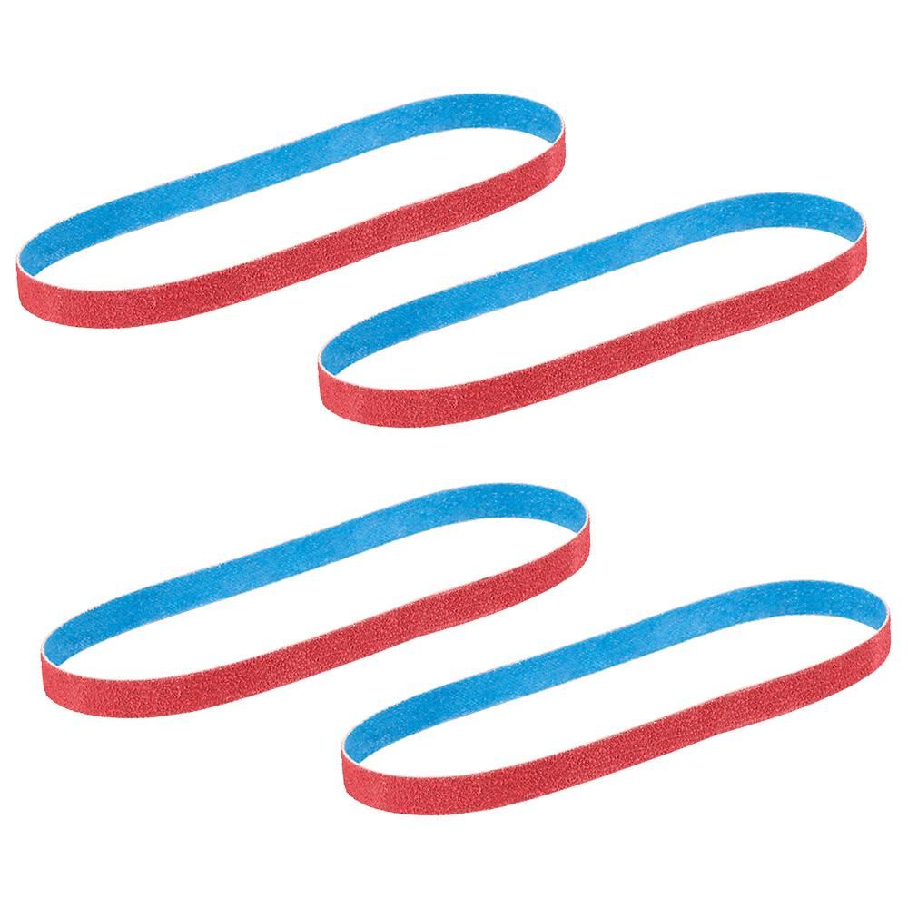 Milwaukee 1/2 Inch x 18 Inch 40/60/80/120 Grit Bandfile Belts  4 Pack Variety