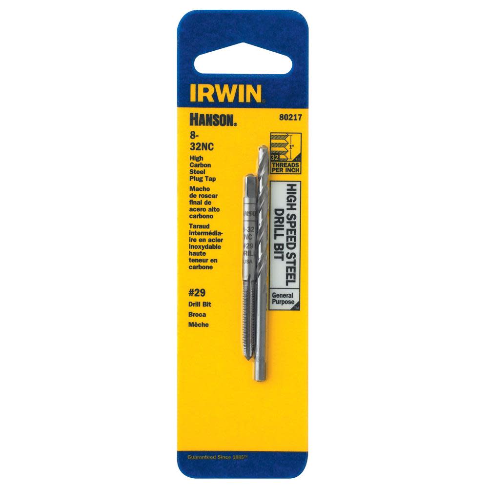 

Irwin Drill and Tap Combo-8 - 32 NC Tap and No. 29 Drill Bit