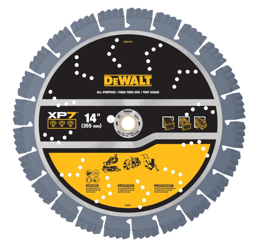 

DEWALT Diamond Blade 14" SEGMENTED XP7 ALL PURPOSE