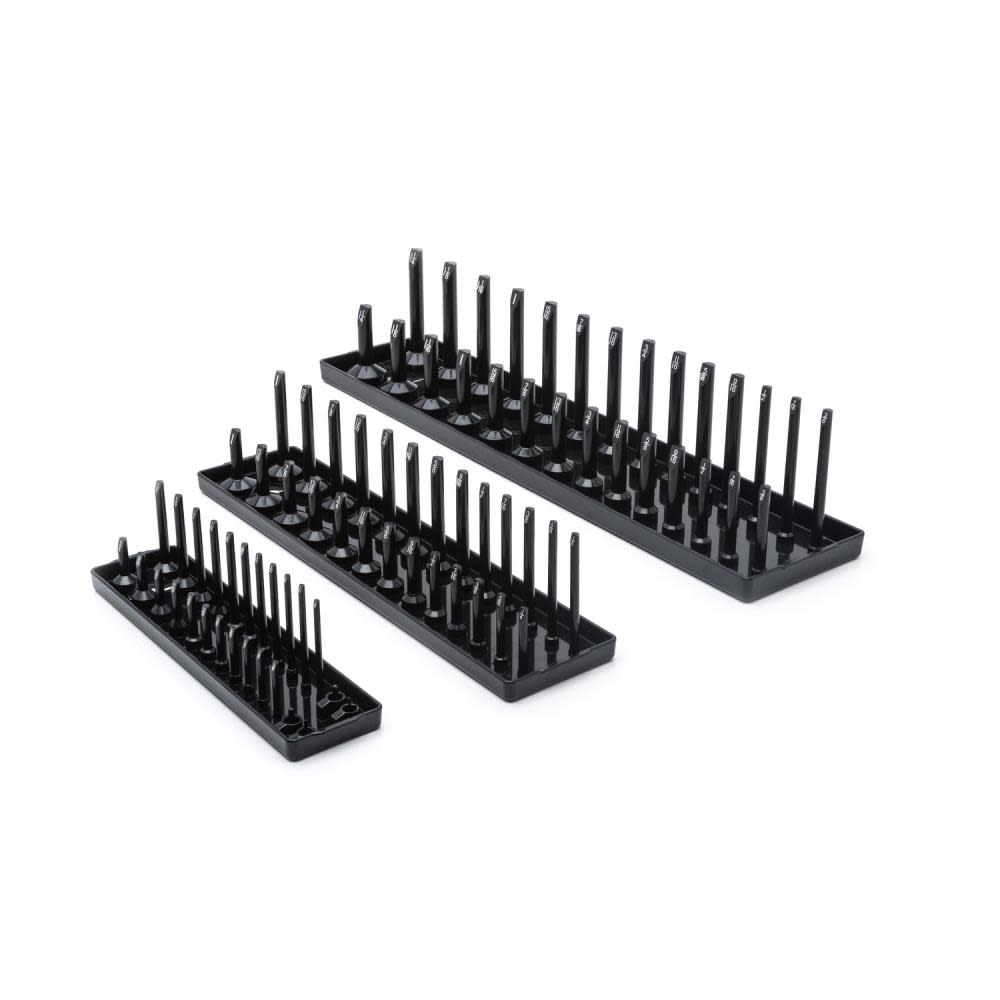 

GEARWRENCH 3 Pc SAE 1/4 In 3/8 In and 1/2 In. Drive Socket Storage Tray Set