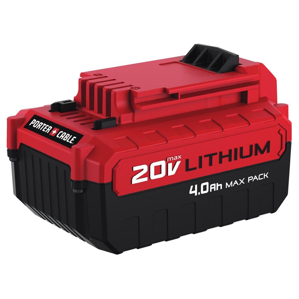 

Porter Cable 20 V Max Lithium Ion 4.0 Amp Hour Max Pack Battery