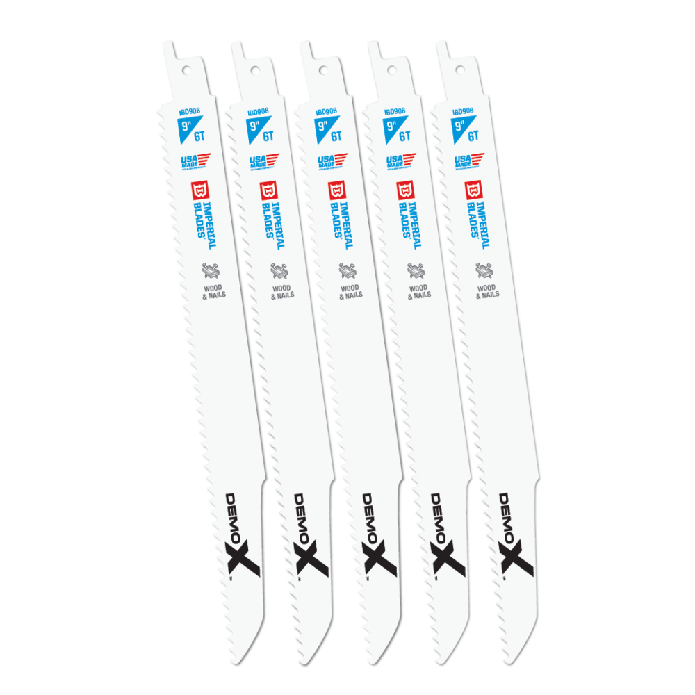 

Imperial Blades Demolition 9" 6 TPI Wood & Nails Reciprocating Blade 5PC