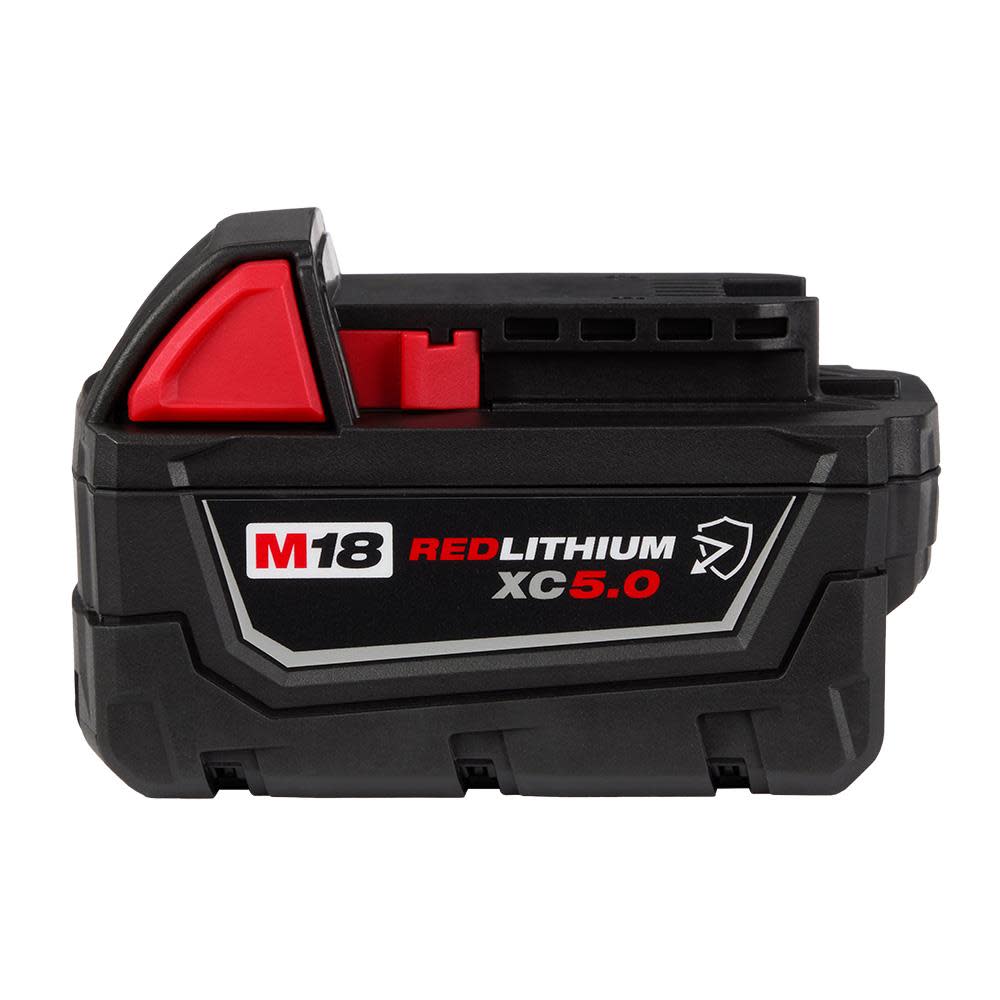 Milwaukee M18 REDLITHIUM XC 18V 5Ah Lithium Ion Resistant Power Tool Battery Pack with Fuel Indicator